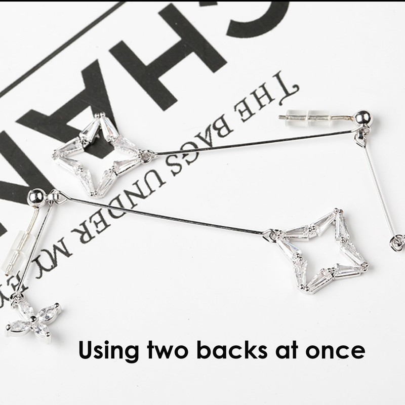 Clear Silicone Earring Backs, Hypoallergenic Replacement Stoppers for Stud, Fishhook,