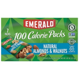 Emerald Nuts Natural Walnuts and Almonds, 100 Calorie Packs, 7 Ct