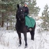 Green equestrian skirt for women - Winter insulated riding apparel