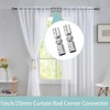 Cokritsm 2 x Corner Connectors for Curtain Rods, Adjustable Curtain