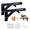Folding Shelf Brackets 12 Inch, 2pcs Foldable Heavy Duty Shelf