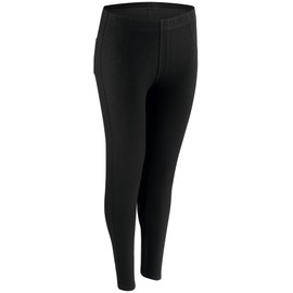 Nur Die Relax & Go Stretch Jeans Look Treggings with Pockets Comfort Waistband Skinny Fit Women, black