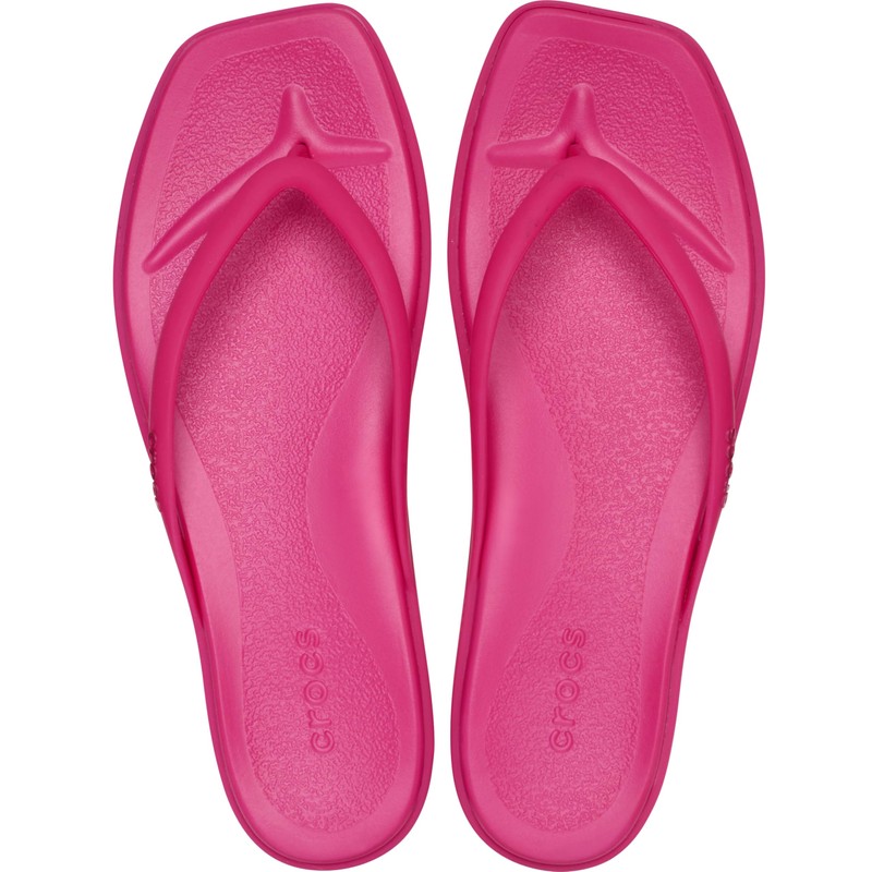 Crocs Womens Miami Flip Flops Dragon Fruit 5 Medium