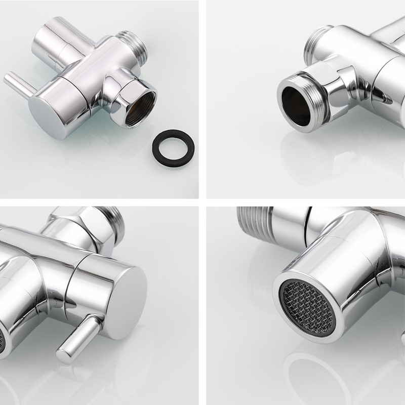 Roscid 3 Way Shower Diverter Valve, Solid Brass Shower Diverter
