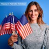 Fovths 15 Pack Veteran's Day Handheld American Stick Flags with