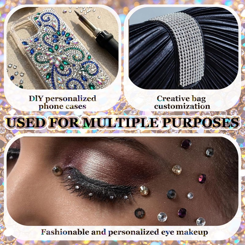 Batiyeer 11.8'' x 2.2 Yard Rhinestone Template Stencil Kit Includes