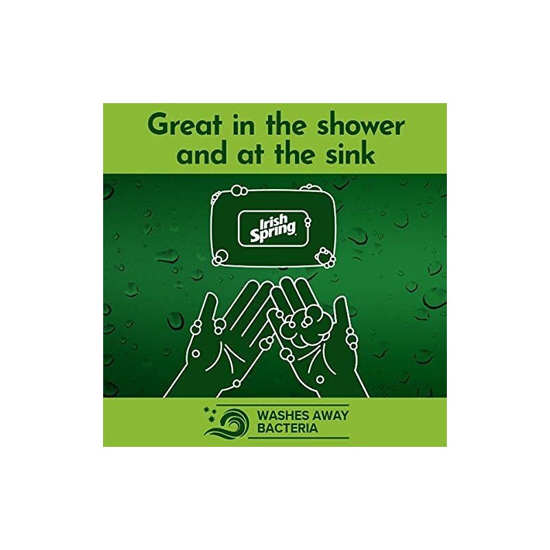 Irish Spring Deodorant Bar Soap, Original Clean, 4.5 Ounce (Pack