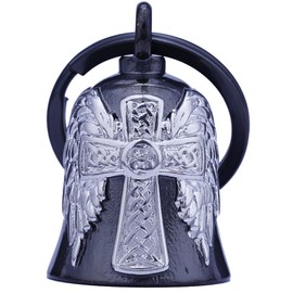 Motorcycle Men Bells - Motorcycle Angel Bell for Men Women,Bell Biker Accessory,Guard Riding Safety (Black) (Black)