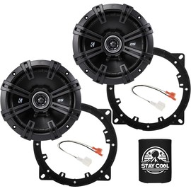 KICKER Speakers 6.75 inch for Hyundai Azera 2012-2017 Upgrade Kit - Pair of DS Series with Adapters and Harness, Coaxial 6 3/4 Car Audio Front Door Speaker DSC670, 43DSC6704