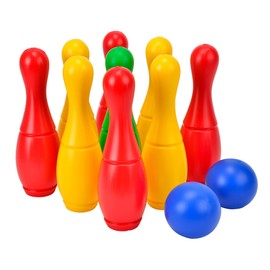 Simba 107223714 - Kegelspiel mit Halterung, 9 Kegel, 2 Bälle, mit Wasser oder Sand befüllbar, 26cm