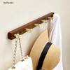 HaiFanWJ Wooden Wall Mounted Hangers, Natural Wooden Hooks with Multiple