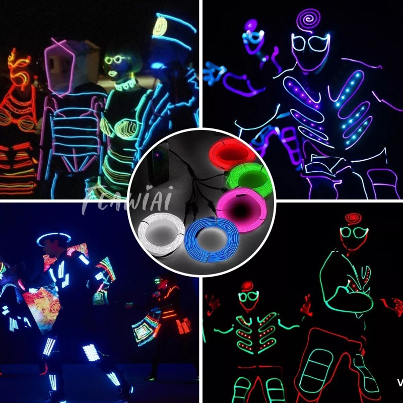 Feawiai Tira De Luces Led Neón Para Cable Led Trajes