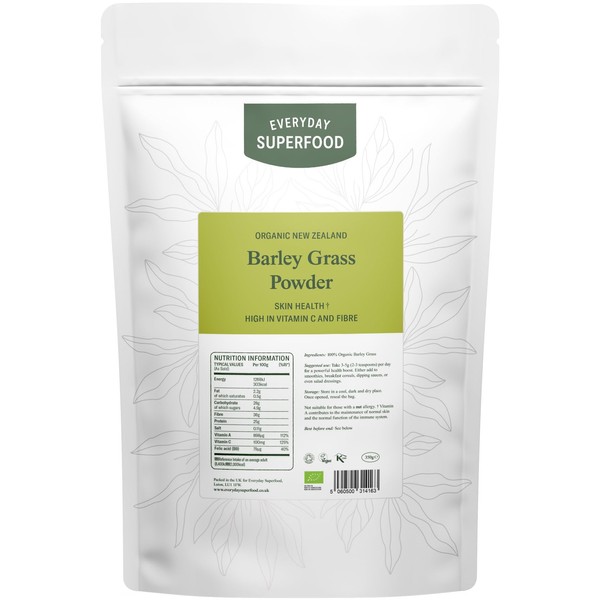 Everyday Superfood Organic New Zealand Barley Grass Powder 350g, Green