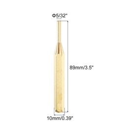 HARFINGTON 2pcs Brass Punch 5/32" Non-marring Drive Pin Punch Cylindrical Alignment Punches for Watch Repair Jewelry and Craft