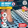 39" White Shower Threshold Water Dam Barrier, 1.5" Tall Water