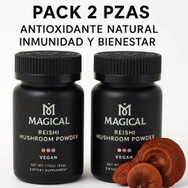 2 Pza Te Polvo Hongo Reishi Magical Antioxidantes Vegano                                                                                              