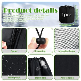 SilverChry Plant Protection Bag, Plant Roots Keep Warm, Plant Protection Winter Tub, Thermal Winter Protection Plants, Winter Drawstring Plant Covers, Root Winter Protection