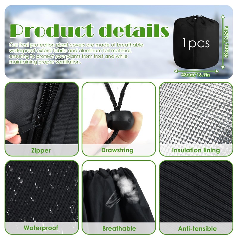 SilverChry Plant Protection Bag, Plant Roots Keep Warm, Plant Protection