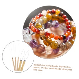 FOMIYES 2sets Threaded Tool Sewing Bead Threading Tool Bead Threading Making Perfect for Jewelry Making Diy Supplies 5pcs*2
