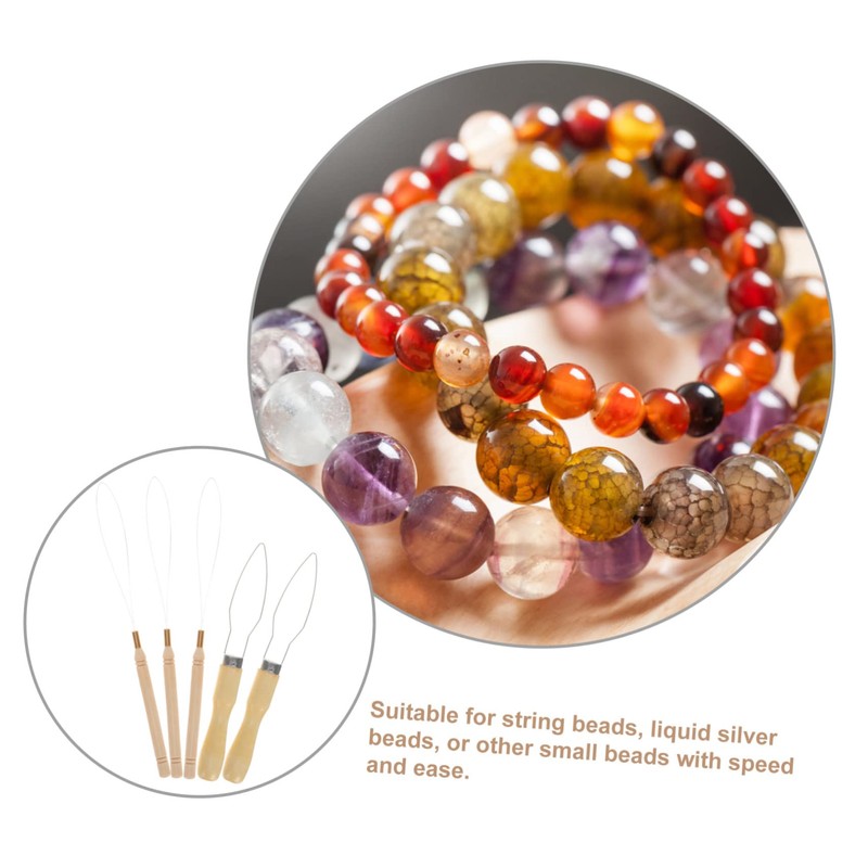 FOMIYES 2sets Threaded Tool Sewing Bead Threading Tool Bead Threading