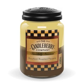 Candleberry Candles | Strong Fragrances for Home | Hand Poured in The USA | Highly Scented | 135 Hour Burn Time | Large Jar 26 oz (Bourbon Roasted Pecans)