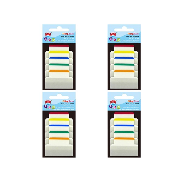 4A Durable File Tabs,Divider Tabs,Page Marker Index Label Flags,Transparent Stickers,Writable,Bookmarks,Repositionable,Great