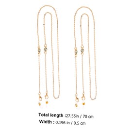 FRCOLOR 2Pcs Eyeglass Lanyards Lost Chain Straps for Sunglasses and Glasses Fashion Cord for Neck for Sports Activities Like Running and Hiking