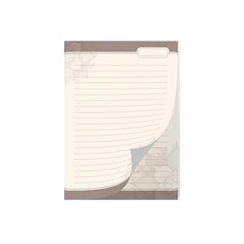 Writing Paper Motif Natural Leaves Pastel Letter Pad for Girls Children and Adults Gift Flower Vintage Elegant Natural Colours (A4 Pad with 25 Sheets)