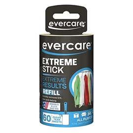 Evercare Lint Roller Refill Picks Up Lint, Dust, Dandruff 60 Layers (6 Pack)