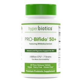 Probiótico Hyperbiotics Pro Bifido 50 3 Billion CFU 60 Tabletas Adultos 50+