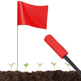 JIZHGRAD Red Marking Flags for Lawn, 50Pack Yard Flags | 4x5x15 Inch, Marker Flags, Lawn Flags, Invisible Fence, Survey Flags, Landscape Flags, Sprinkler Flags, Surveyor Flags, Stake Flags, Boundary Flags Dog Training