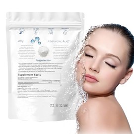 Lmuwecno Hyaluronic Acid Powder, Hyaluronic Acid Powder for Skin, DIY Facial Serum, Enhance Moisture, Reduce Wrinkles, Improve Skin Elasticity