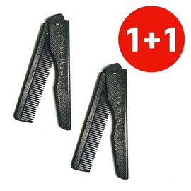 Chilsung Portable Foldable Hair Comb (Black) 1+1 For Men