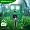 2 Pack Solar Animal Repellent Ultrasonic Animal Repeller Deer Repellent