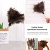 iHUFeather Ostrich Feather Duster 14 inch Feather Duster Fluffy Natural