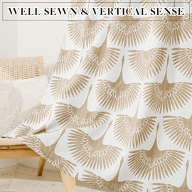 KGORGE Geometric Pattern Blackout Curtains - Thermal Insulated Room Darkening Curtains for Living Room Dining Bedroom Window Treatment Panels Home Decor, 52 inches Wide x 72 inches Long, Taupe, 2 Pcs