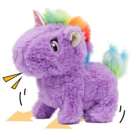 Cuteoy Walking Purple Unicorn Stuffed Animal Talking Wagging Nodding Educational Plush Toy Electric Interactive Animated Plushies for Girls Boys Birthday