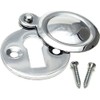 Victorian Keyhole Covered Escutcheon Chrome Covered Round Front Door Keyhole