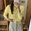 Ruixi Women's Long Sleeve Plain Spring Cardigan Knit Washable Office