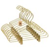 Koobay 12.6" Children Gold Clothes Hangers with Clips,10 Pack,Newborn Kids