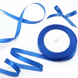 Luomorgo 3/8 Inch Satin Ribbon, 25 Yards Royal Blue Satin Ribbon, Fabric Ribbon for Gift Wrapping, Craft, Wedding, Birthday Party Decorations