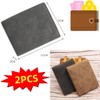 SDXCJY 2 PCS Mens Leather Wallets Set,Slim Minimalist Design with