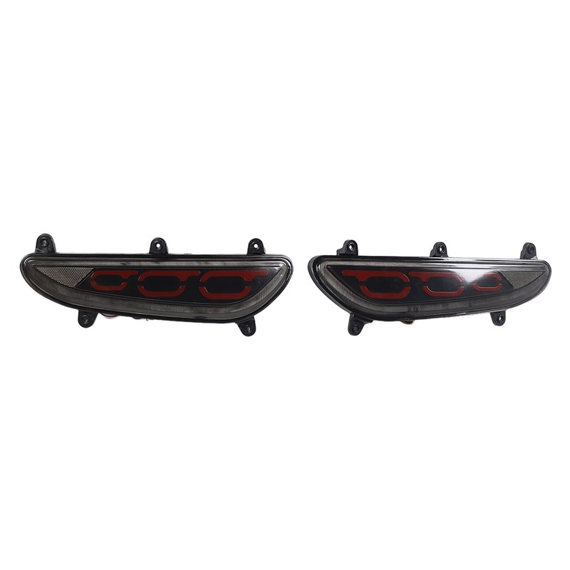LED Rear Bumper Reflective Fog Brake Turn Indicator Black Left