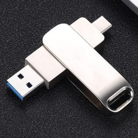 Snblzhef Type-C 128GB Metal Pen Drive Waterproof Memory Stick for Business Gift U Disk