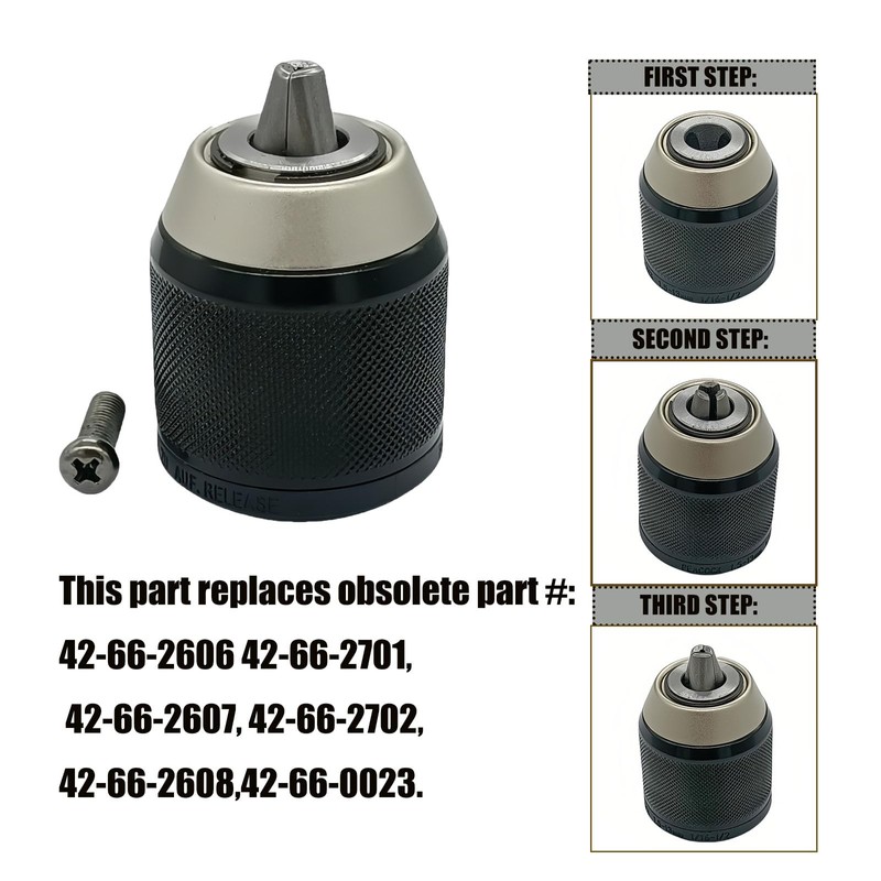 42-66-2701 42-66-2608 Keyless Chuck Assembly Replacement Parts for Milwaukee 42-66-0023