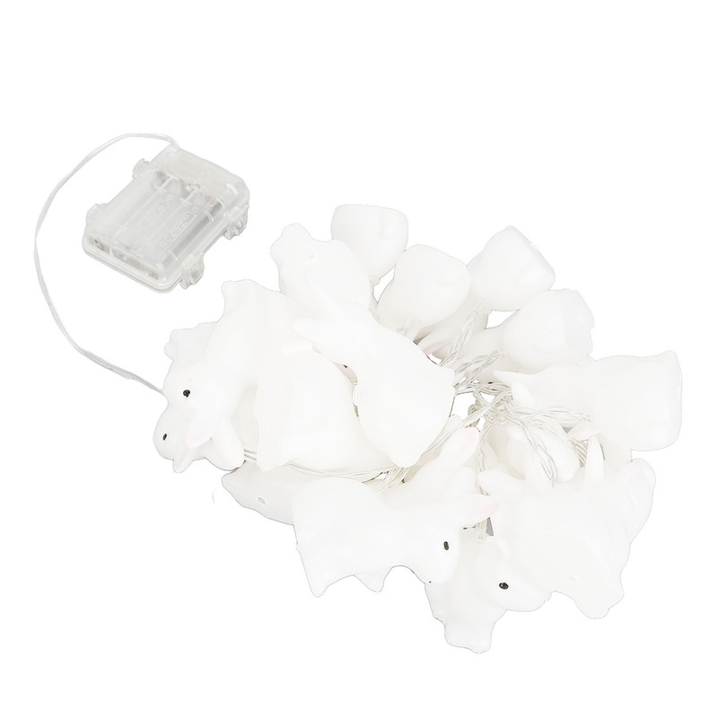 Bunny String Lights Easter Decoration Battery Operated Bunny Lamp Waterproof