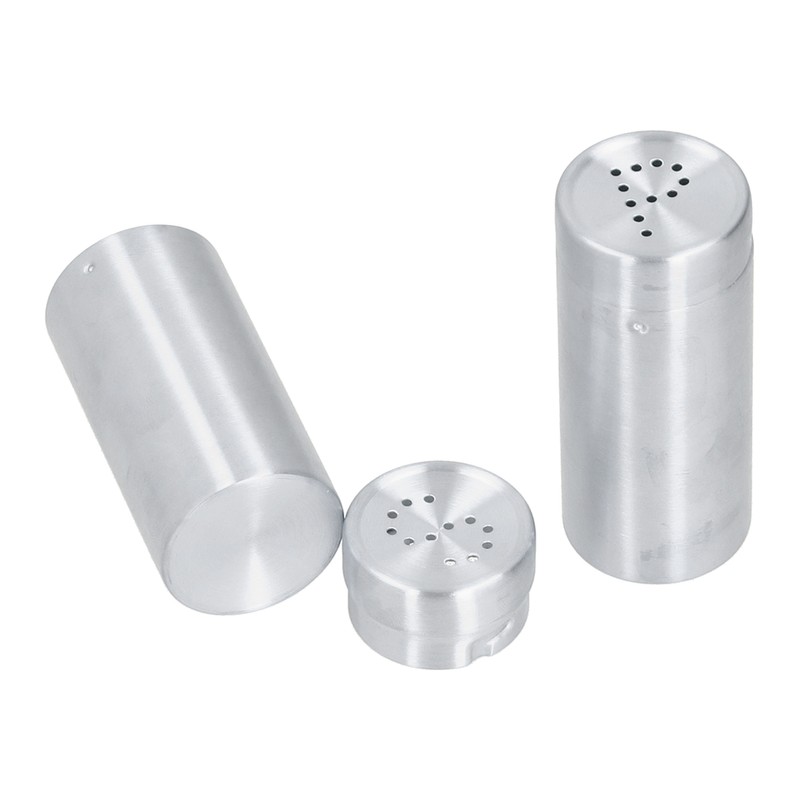 2pcs Spice Jar Stainless Steel Seasoning Bottle Salt and Pepper