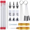 LEONTOOL 21 Pcs Airbrush Nozzle Cap Kit 0.2mm 0.3mm 0.5