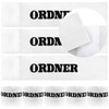 jiawaggag Set of 5 Velcro Armband Folder Binders White Wristbands