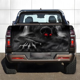 Tobethay Turck Tailgate Wraps Decals - 66x23.6 in Tailgate Decals for Trucks, Tailgate Vinyl Decals & Graphics for Truck, Tailgate Wraps for Trucks Pickup, Skull Tailgate Decal